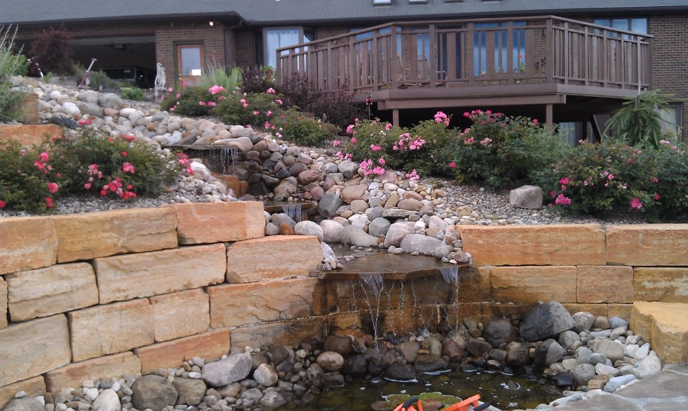 Natural Stone Pool & Wall by Winland's Complete Landscaping Service - Photo 10