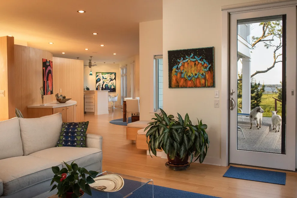 Danish Modern Interior with Vernacular Exterior Residence by David D. Quillin Architecture - Photo 16