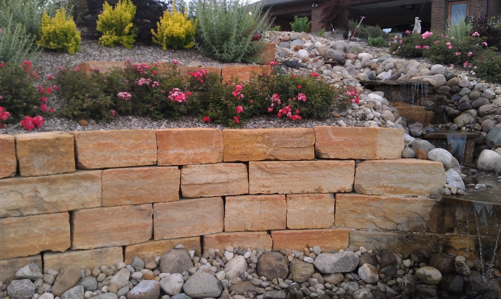 Natural Stone Pool & Wall by Winland's Complete Landscaping Service - Photo 2