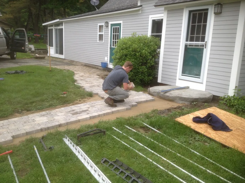 Decorative Step Installation for Small Walkway Expansion by Maple Creek Landworks LLC - Photo 2