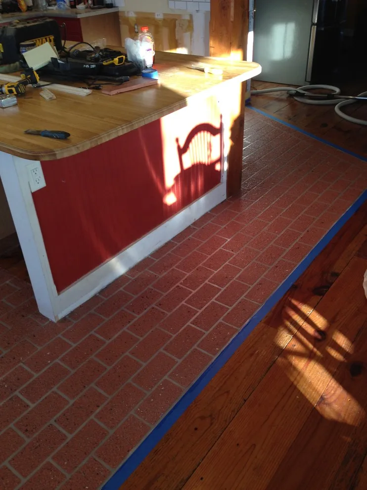 Kitchen Floor Brick Stencil by Elite Concrete Design - Photo 2