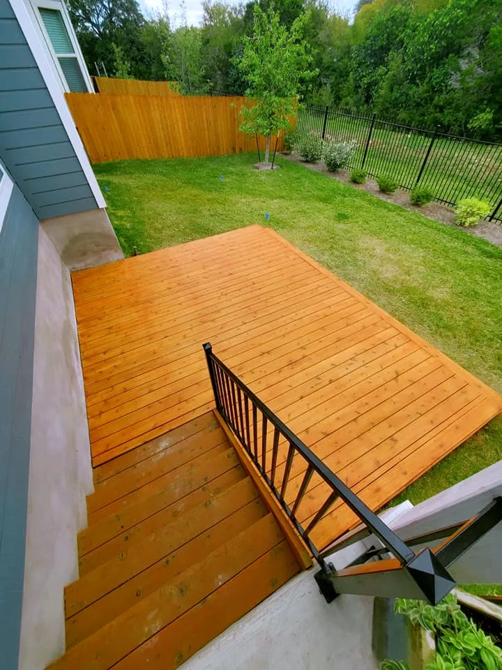 Transparent Natural Cedar Stained Deck by BioScapes LLC - Photo 2