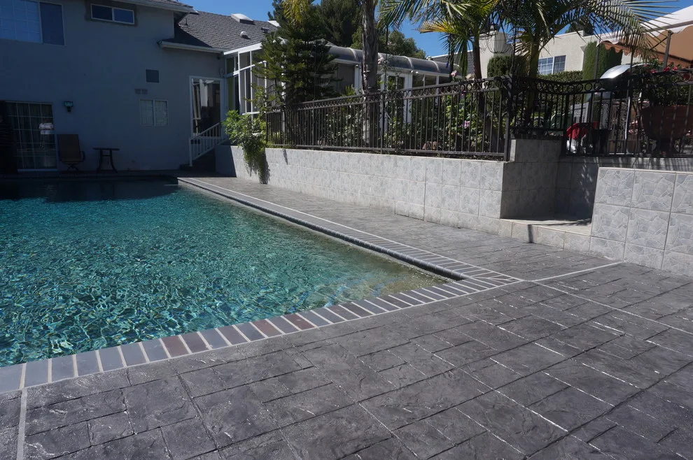 Textured Concrete Pool Deck by Modern Concrete Surfaces - Photo 2