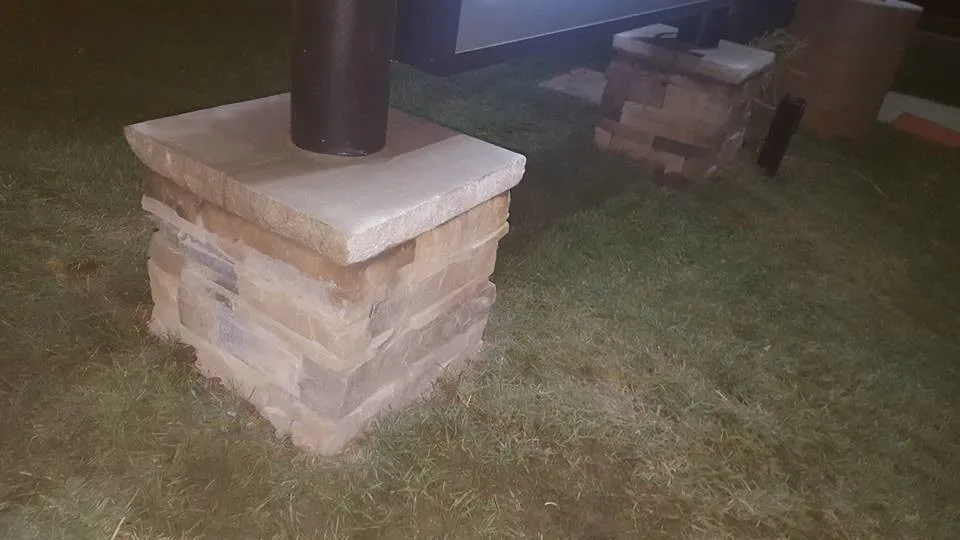 Fenton, Mo Stone Business Sign with Columns by Masterpiece Masonry - Photo 10