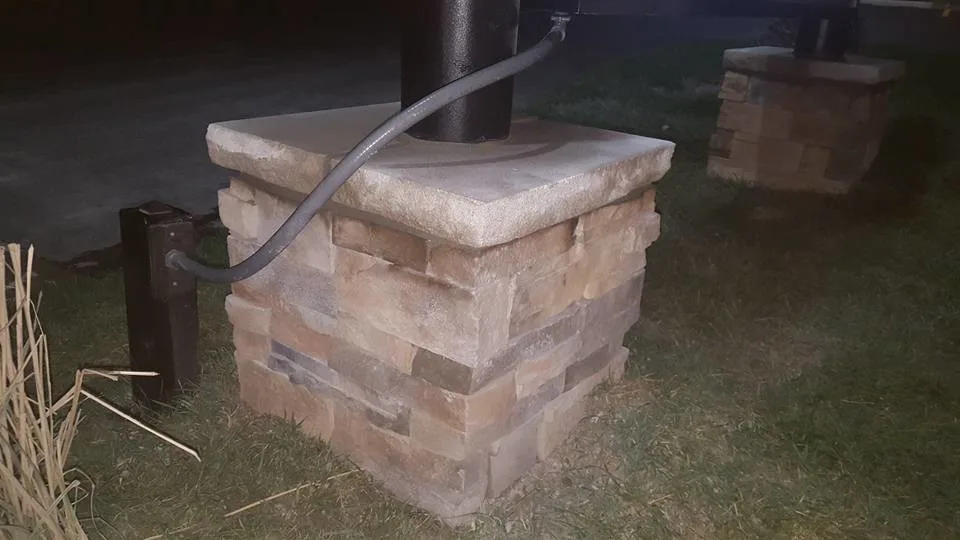 Fenton, Mo Stone Business Sign with Columns by Masterpiece Masonry - Photo 3