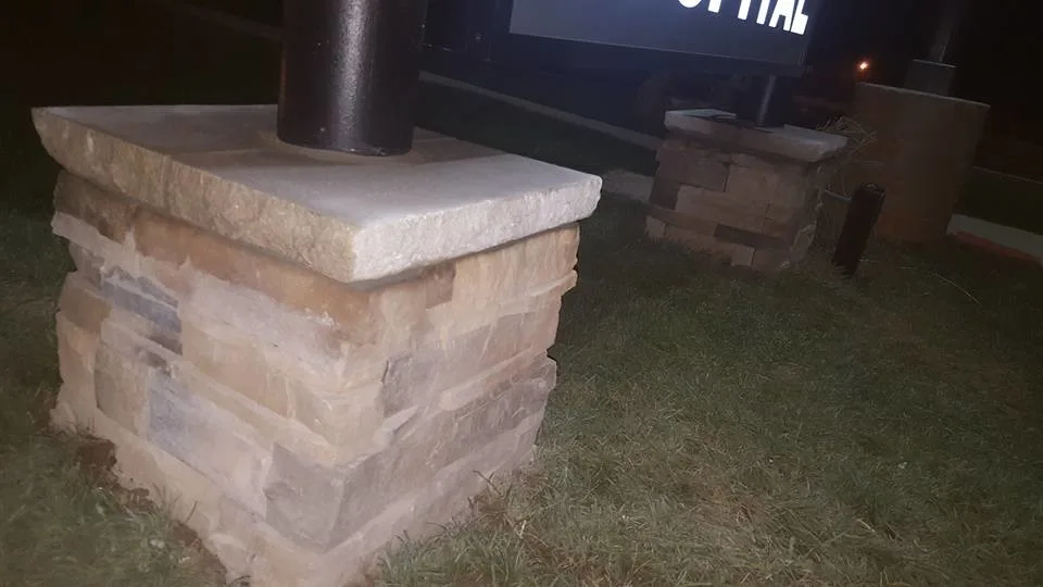 Fenton, Mo Stone Business Sign with Columns by Masterpiece Masonry - Photo 6