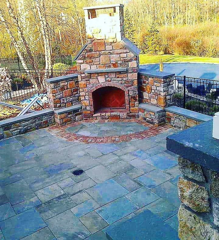 Stone Pathway Fire Pit and Chimney by Stonehenge Masonry - Photo 3