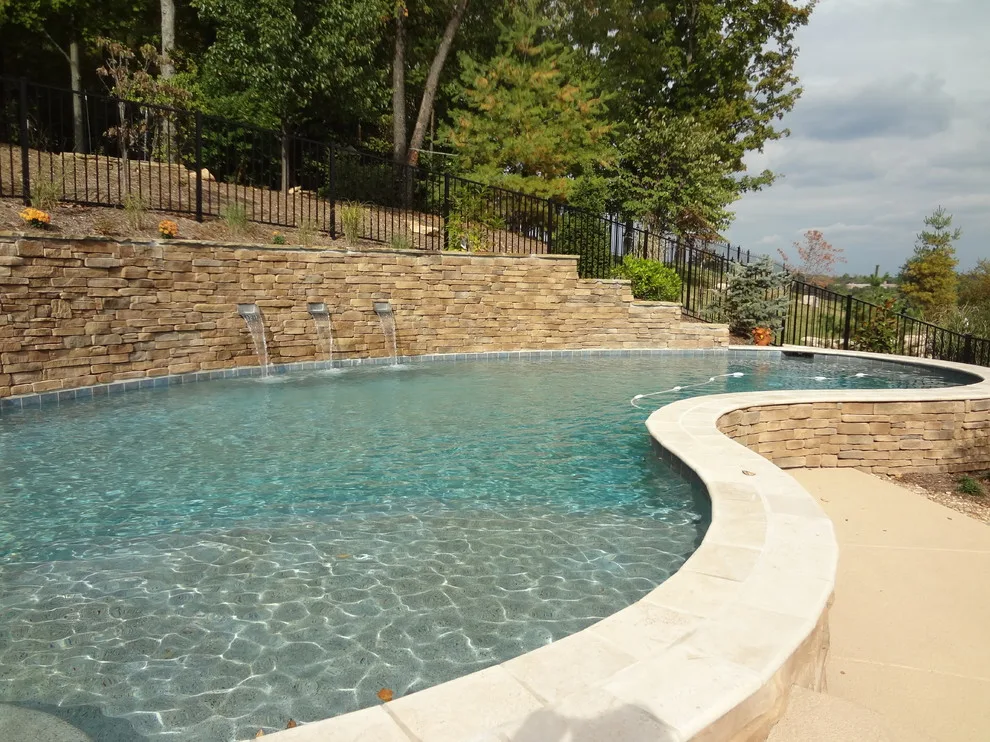 Tapawingo Pool, dry-stacked stone walls by Masterpiece Masonry - Photo 5