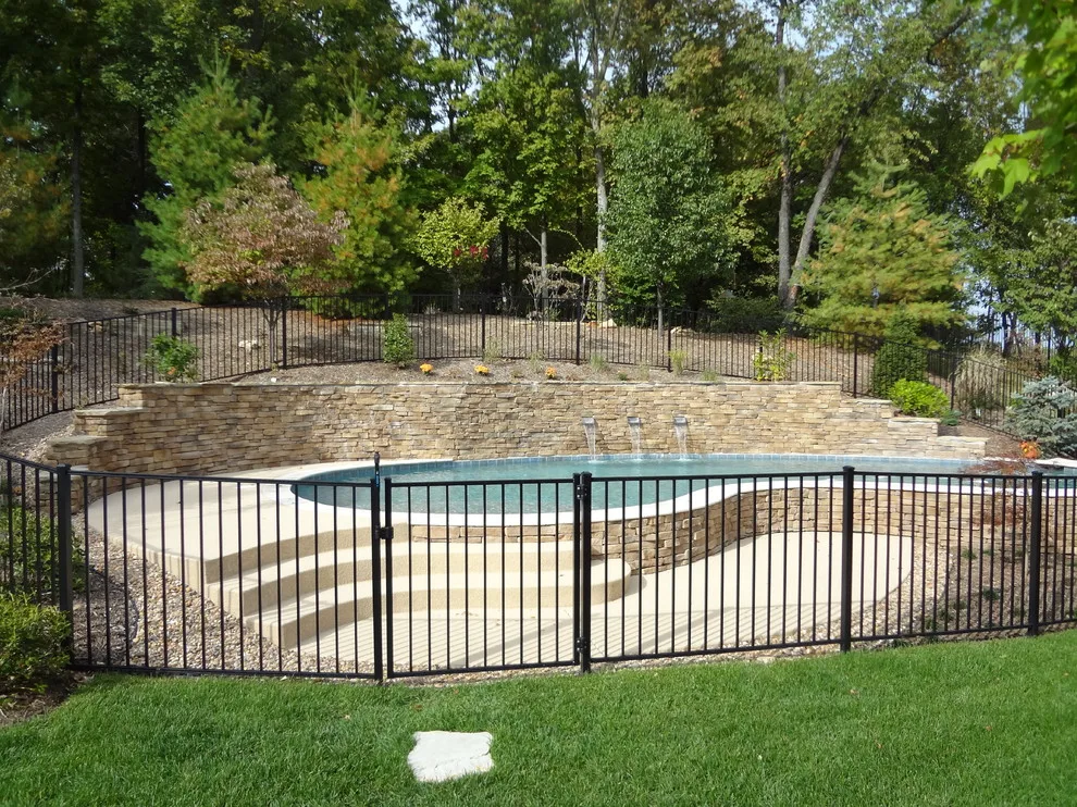 Tapawingo Pool, dry-stacked stone walls by Masterpiece Masonry - Photo 9