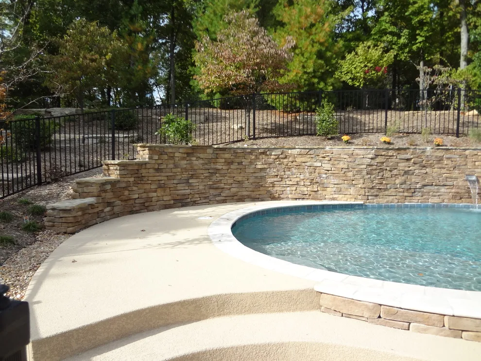 Tapawingo Pool, dry-stacked stone walls by Masterpiece Masonry - Photo 6