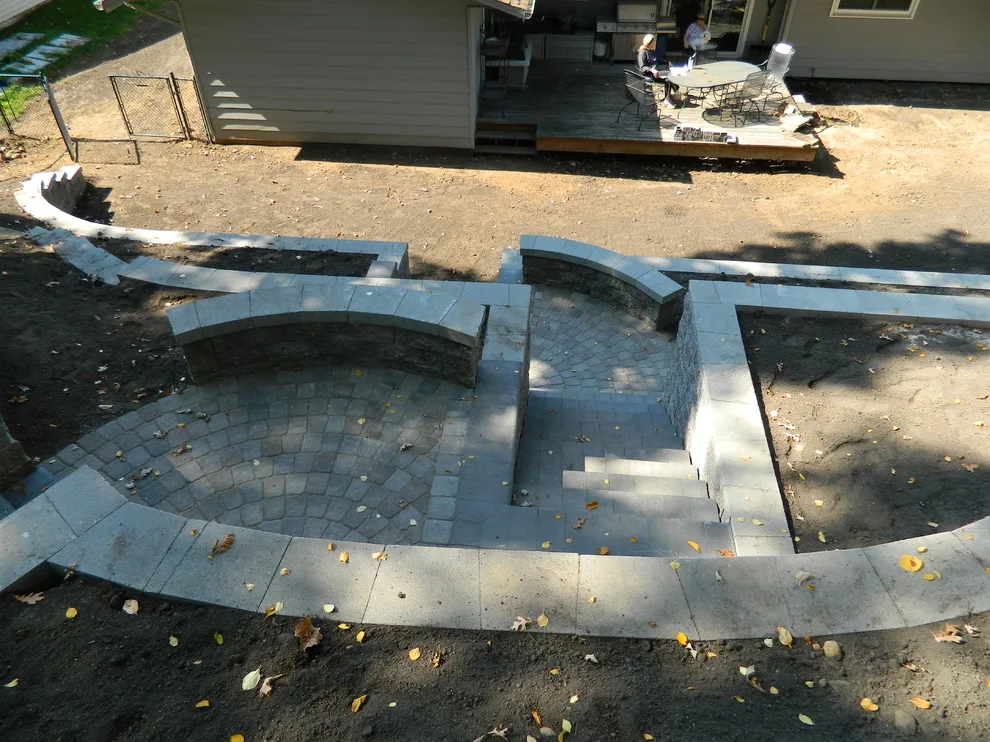Layered walls and staircases with platforms by Devine Design Hardscapes - Photo 6
