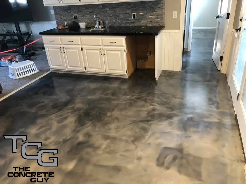 Epoxy Floor with Titanium and Gunmetal Reflection by The Concrete Guy By Matthew Hage - Photo 2