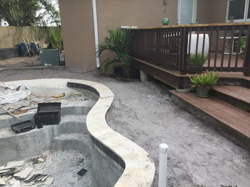 Seminole Travertine Pool Deck by JR Pavers Inc. - Photo 3