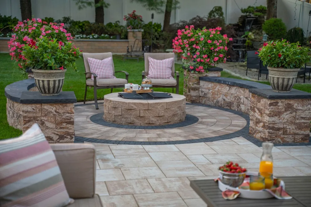Distinctive Fire Pit and Outdoor Space by Cambridge Pavingstones With ArmorTec - Photo 3