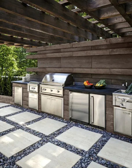 Wood-Like Exterior Kitchen Design by Techo-Bloc - Photo 3
