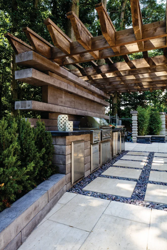 Wood-Like Exterior Kitchen Design by Techo-Bloc - Photo 4