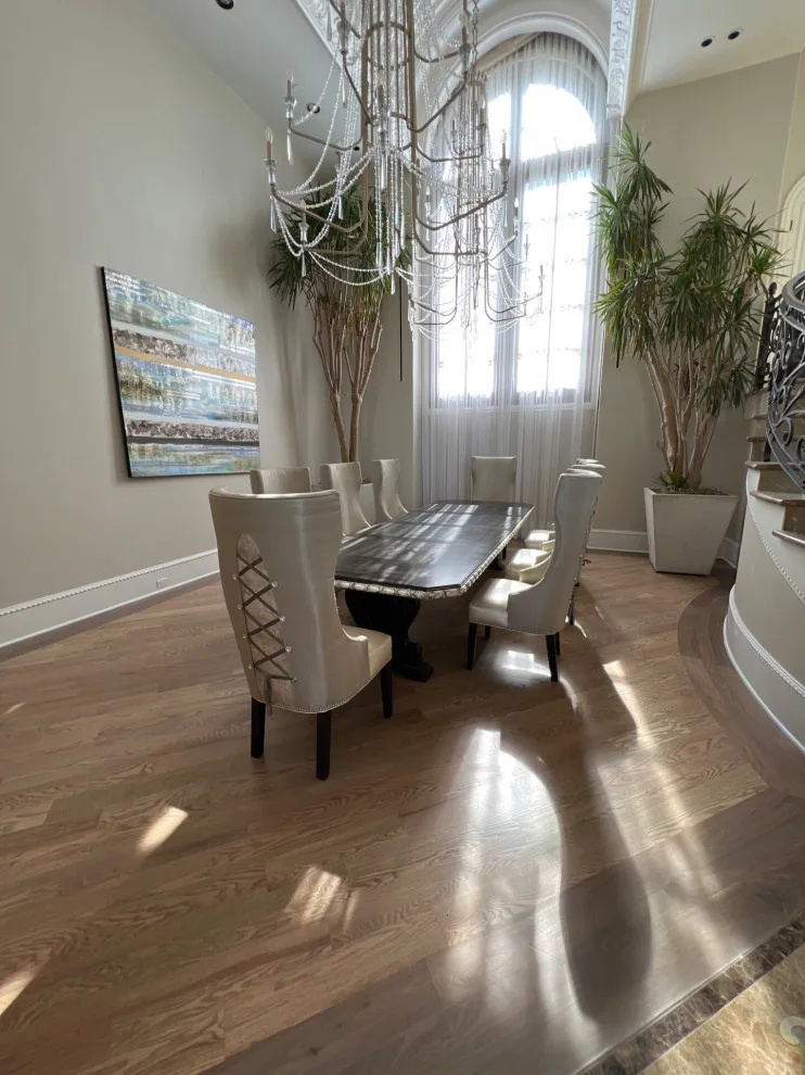 Wood flooring renovation and marble inlays modification by Fine Line Flooring Inc. - Photo 3