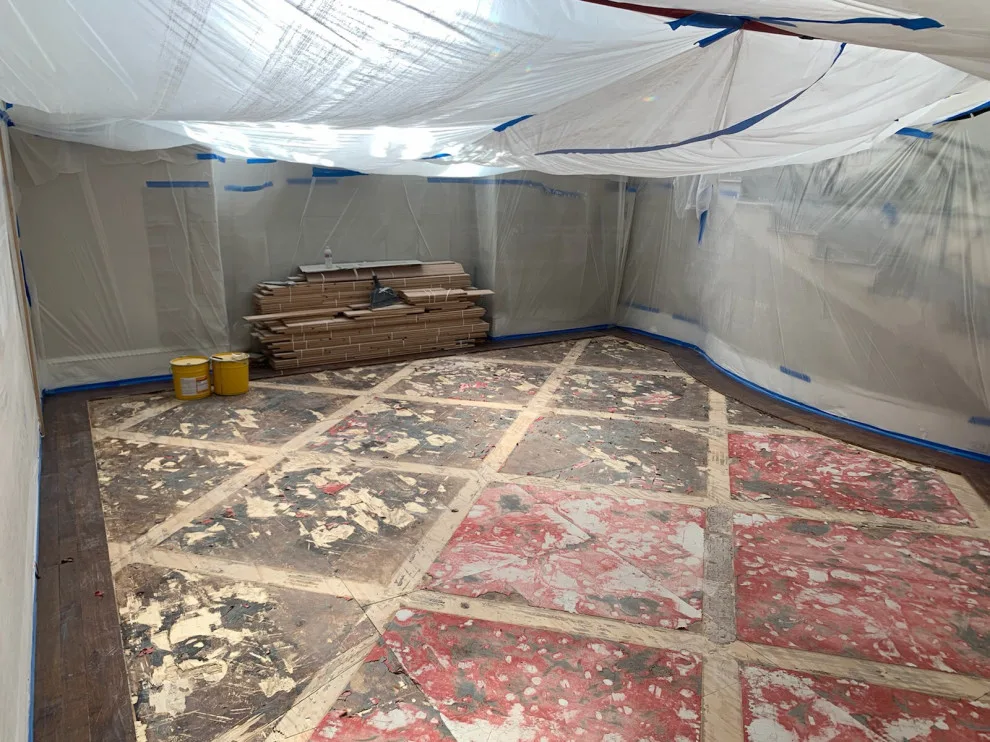 Wood flooring renovation and marble inlays modification by Fine Line Flooring Inc. - Photo 11