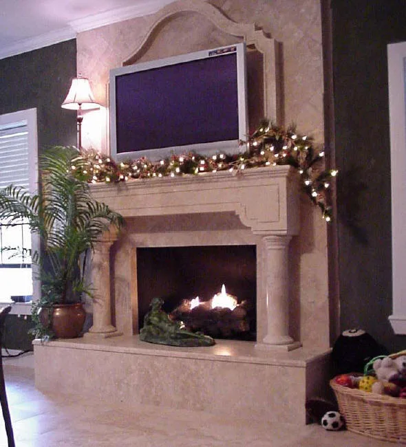 Personalized Travertine Fireplaces by Old World Stone Imports Flooring & Design - Photo 3