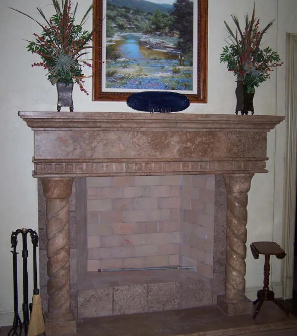Personalized Travertine Fireplaces by Old World Stone Imports Flooring & Design - Photo 14