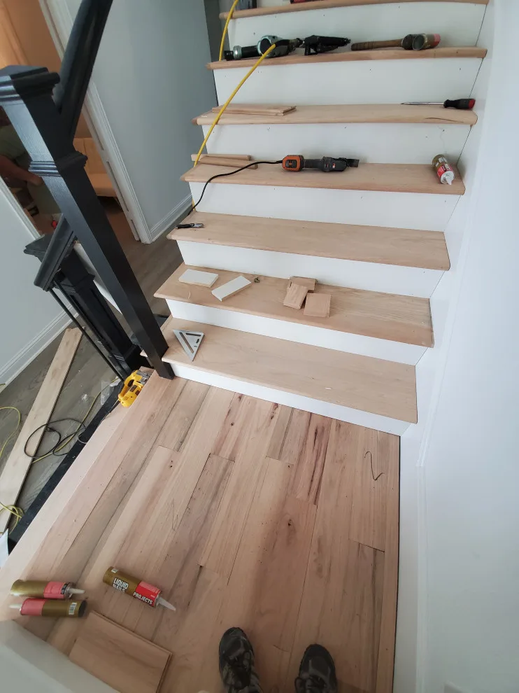 McKinney Dark Finished Hardwood Staircase by Footprints Floors | McKinney - Photo 5
