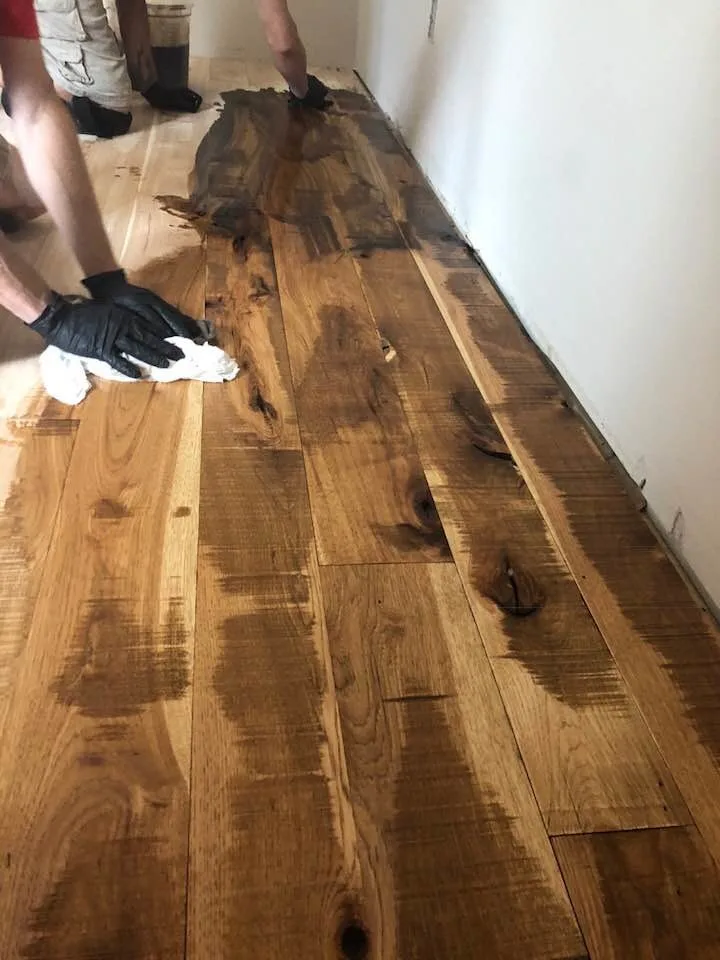 Hickory Installation, Sanding, and Finishing by Signature Floor Coverings, Inc - Photo 4