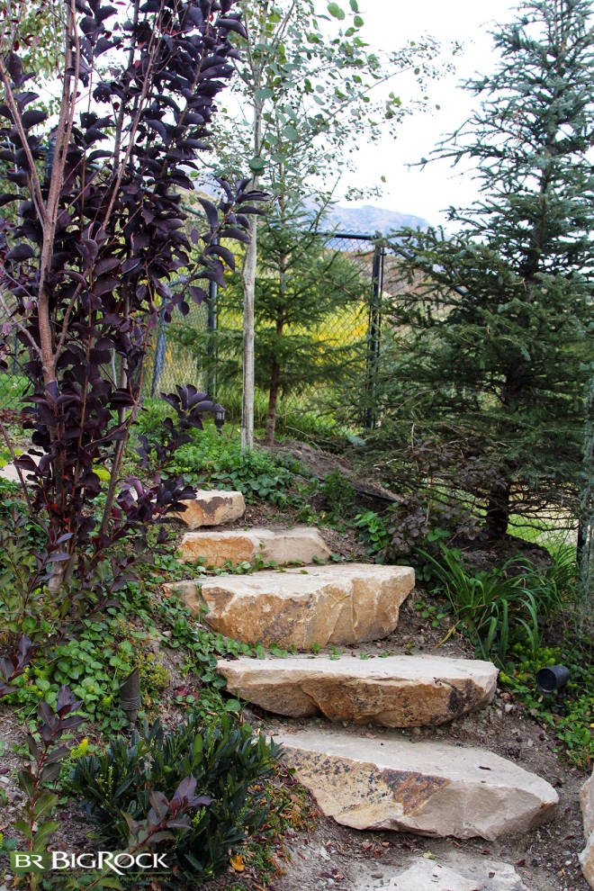 Rustic Pool With Hot Tub And Natural Landscaping by Big Rock Landscaping - Photo 16