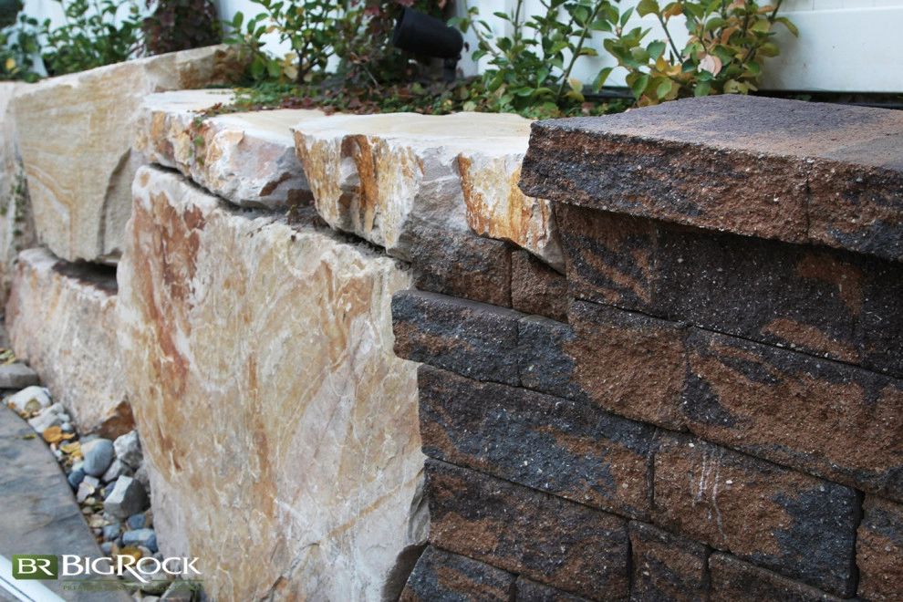 Rustic Pool With Hot Tub And Natural Landscaping by Big Rock Landscaping - Photo 7