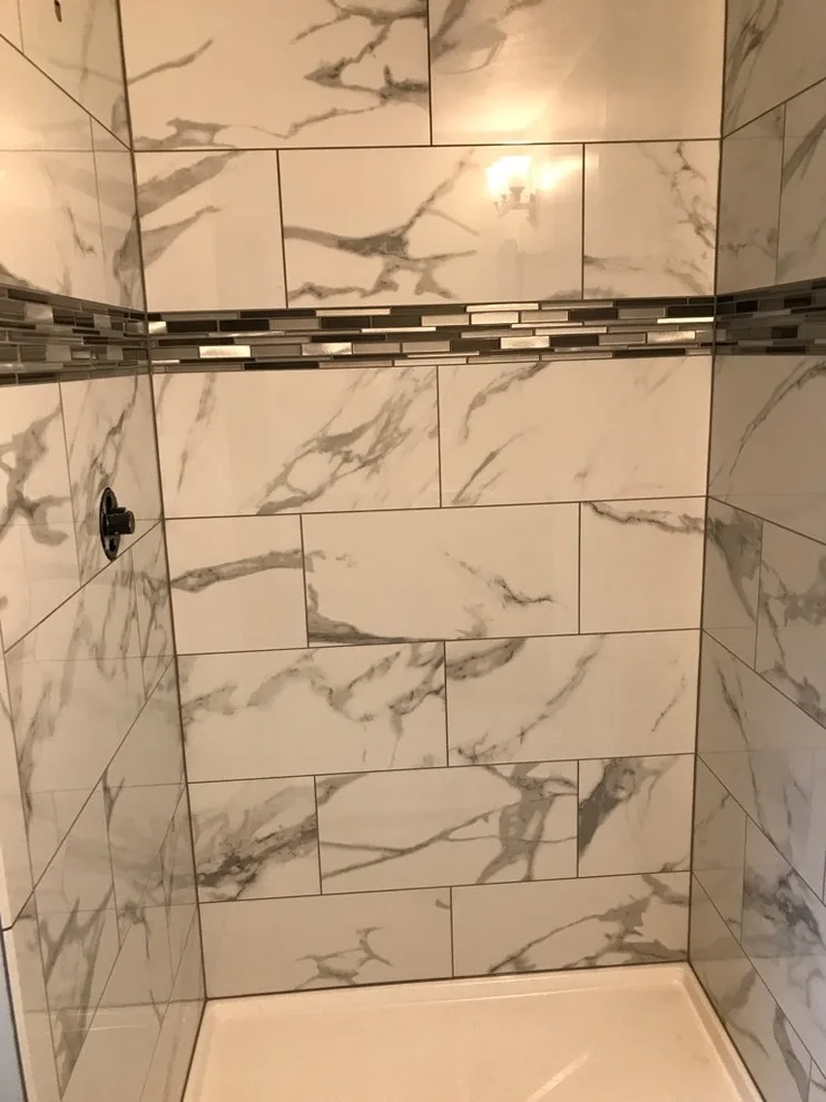 Installation of Marble Shower Tiles by Merkel Tile - Photo 5