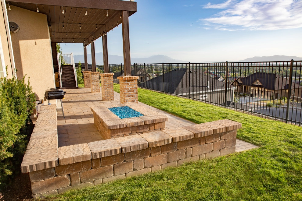 Stunning Views And A Custom Firepit In Provo by Big Rock Landscaping - Photo 6