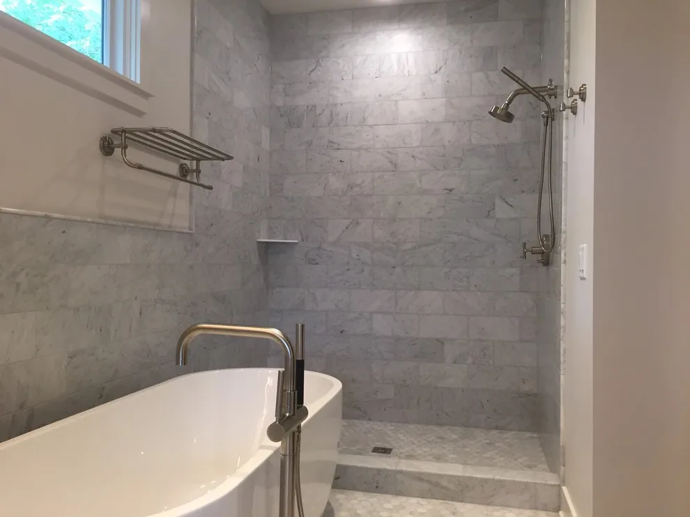 Bathroom Tile Installation in White by Merkel Tile - Photo 3