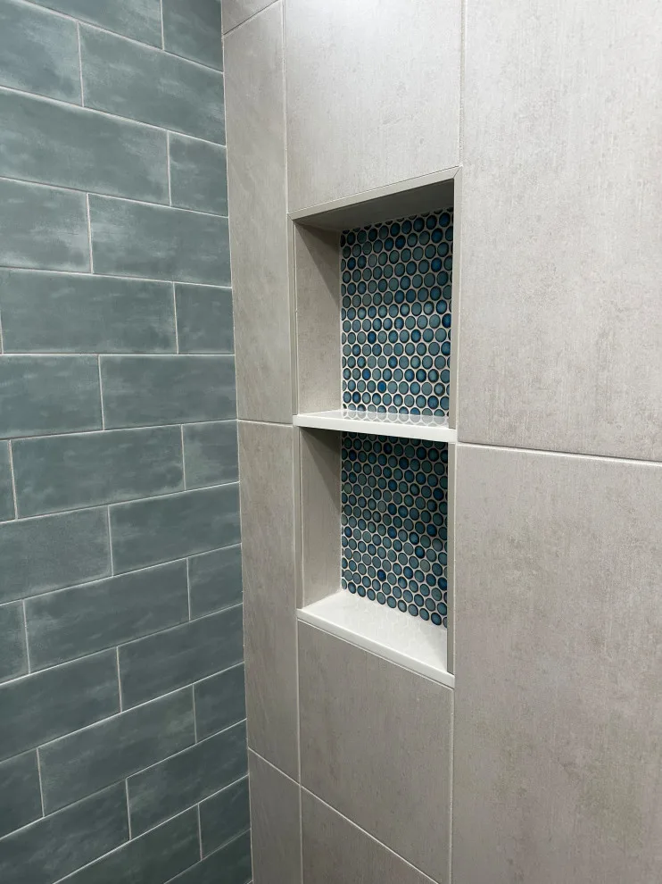 Fairfax Hall Bathroom Aquamarine Tiles by Fairfax Design Solutions - Photo 7