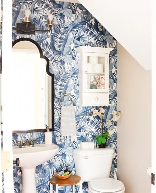 Contemporary Coastal Powder Room by T. Moore Home ReDesign - Photo 4