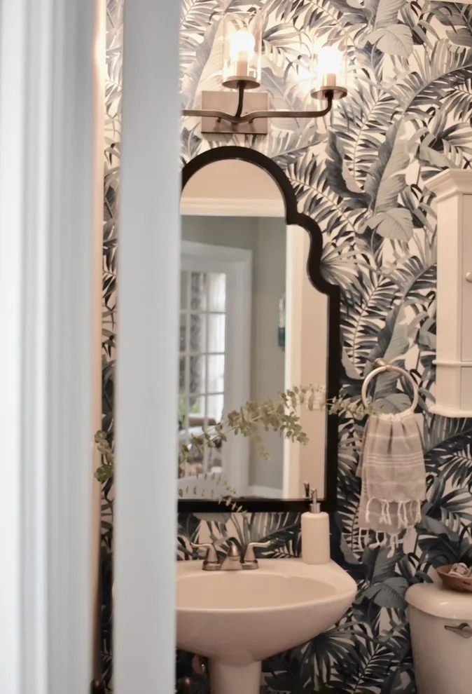 Contemporary Coastal Powder Room by T. Moore Home ReDesign - Photo 5