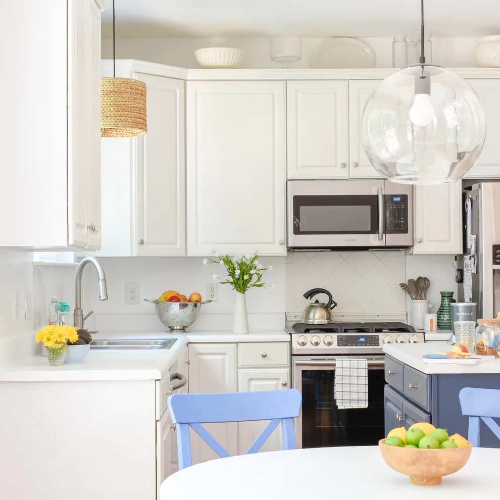 Vibrant Accents in a White Kitchen by T. Moore Home ReDesign - Photo 3