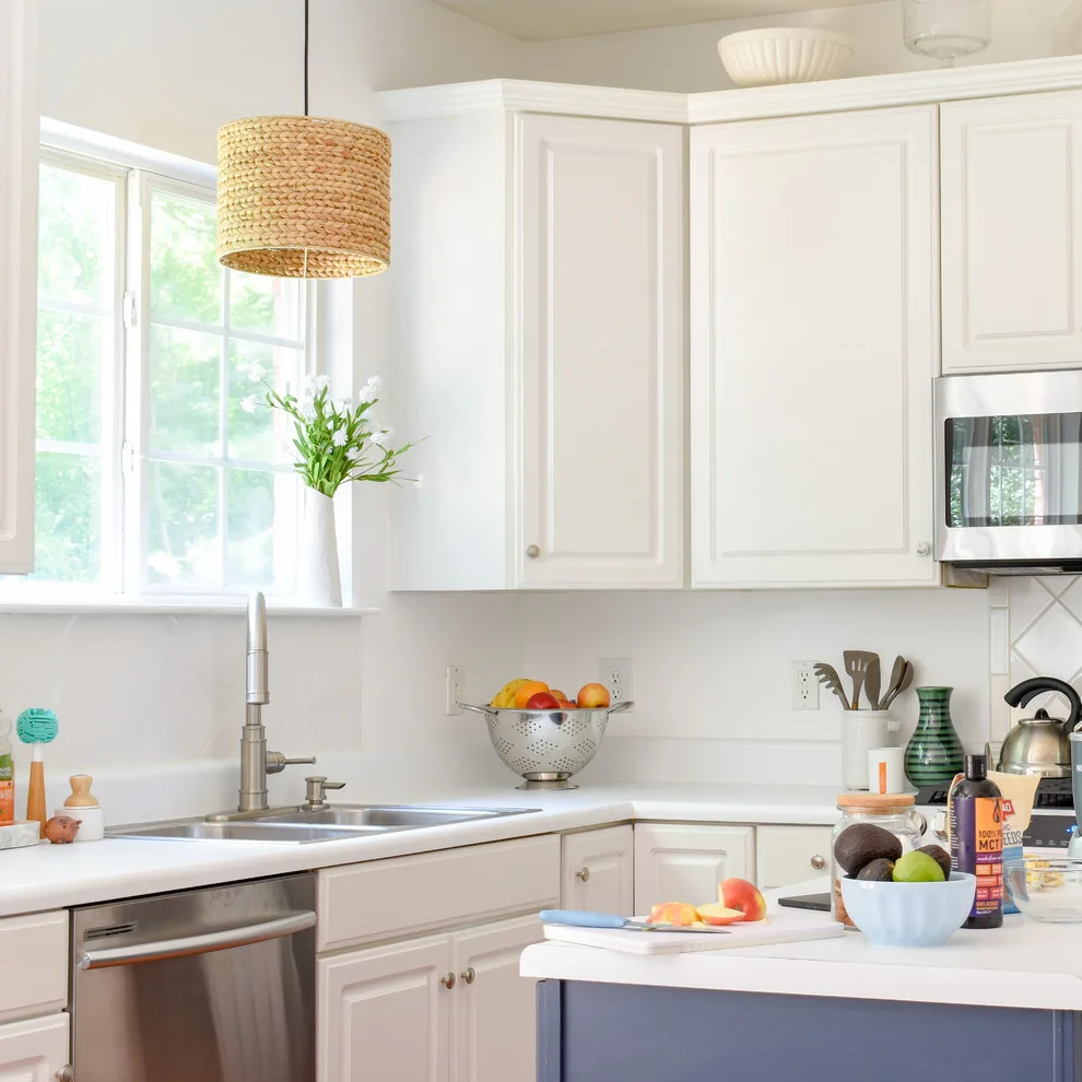 Vibrant Accents in a White Kitchen by T. Moore Home ReDesign - Photo 2