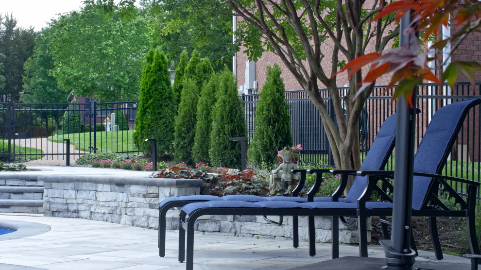 Pool Oasis with Hardscaping Features | Nashville, TN by Gardens Of Babylon Landscapes - Photo 8