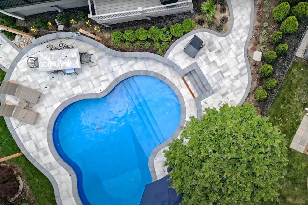 Pool Oasis with Hardscaping Features | Nashville, TN by Gardens Of Babylon Landscapes - Photo 6