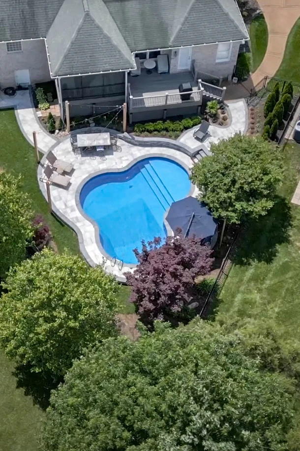 Pool Oasis with Hardscaping Features | Nashville, TN by Gardens Of Babylon Landscapes - Photo 5