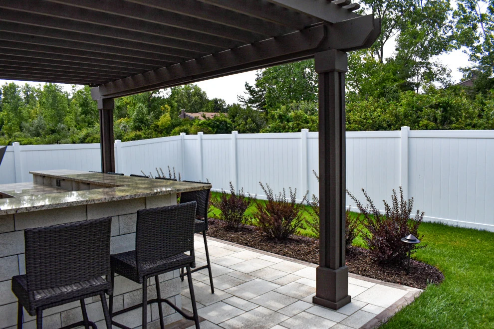 Outdoor U-Cara Kitchen, Seating Area + Pergola by GLC Lawn & Landscaping LLC - Photo 5