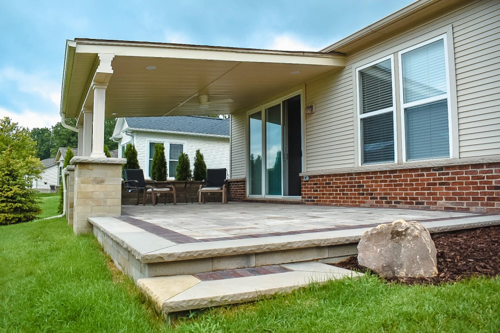 Covered Paver Patio + Step by GLC Lawn & Landscaping LLC - Photo 6
