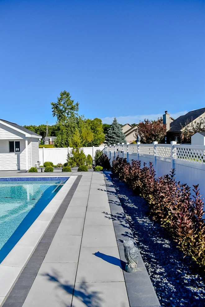 Paver Pool Patio + Fire Pit with Seating Wall by GLC Lawn & Landscaping LLC - Photo 7