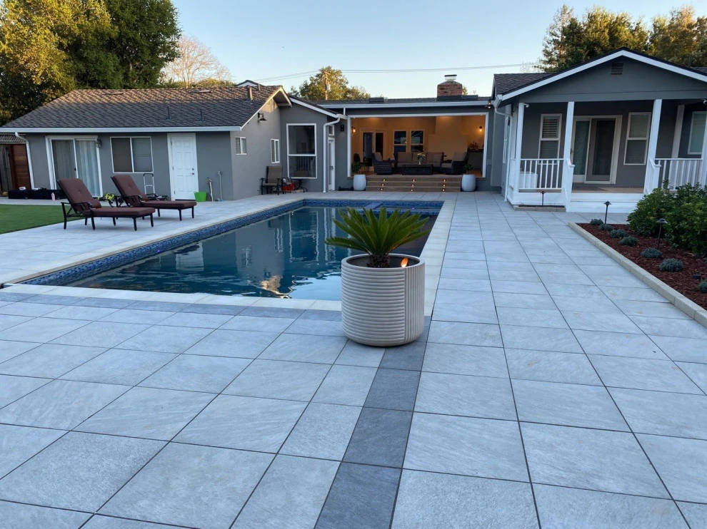 Backyard Porcelain Paver Pool Deck by DPG Pavers And Design - Photo 3