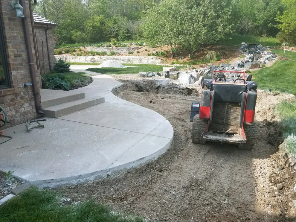 Existing Patio Transformation, Large Mosaic Dragonfly by Eco Harmony Landscape & Design, LLC. - Photo 8