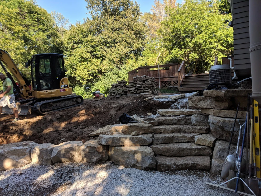 Backyard Natural Featuring Permeable Paver Solutions by Eco Harmony Landscape & Design, LLC. - Photo 19
