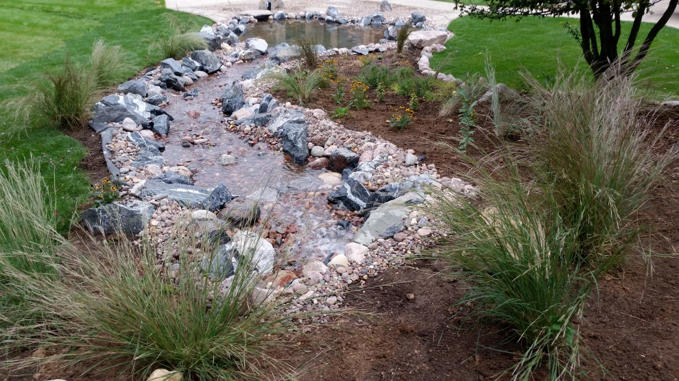 Existing Patio Transformation, Large Mosaic Dragonfly by Eco Harmony Landscape & Design, LLC. - Photo 7
