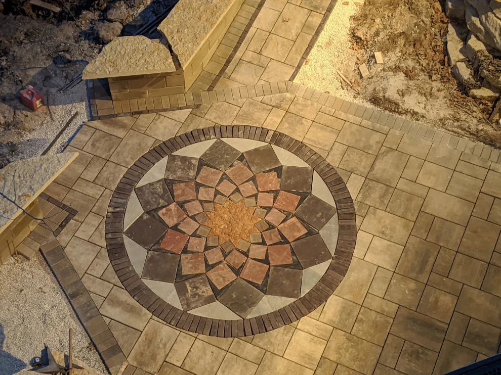Large Geometric Mosaic Woodland Retreat by Eco Harmony Landscape & Design, LLC. - Photo 3