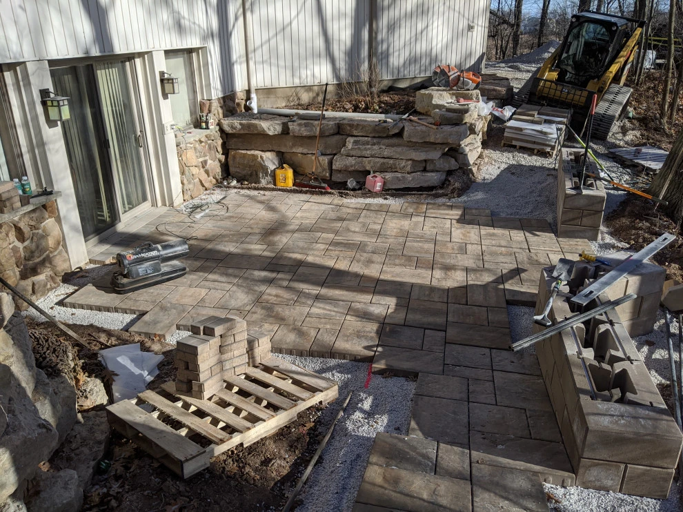 Large Geometric Mosaic Woodland Retreat by Eco Harmony Landscape & Design, LLC. - Photo 28
