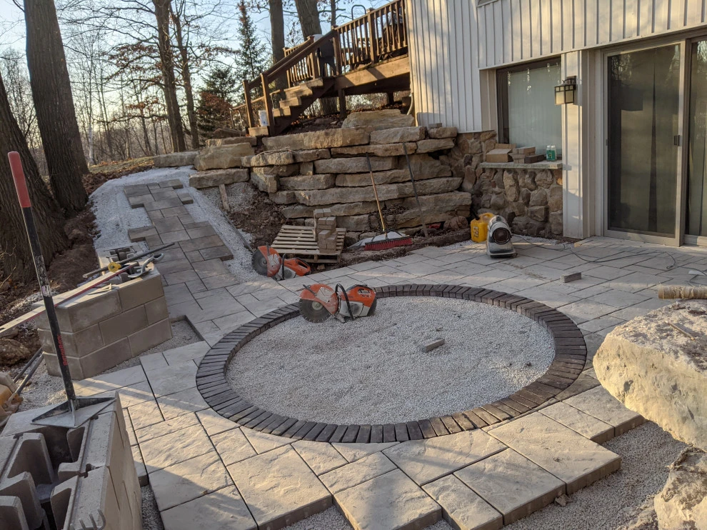 Large Geometric Mosaic Woodland Retreat by Eco Harmony Landscape & Design, LLC. - Photo 31