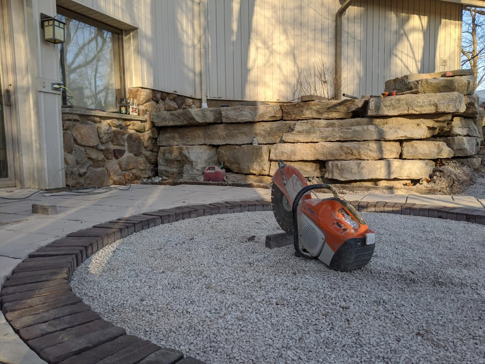 Large Geometric Mosaic Woodland Retreat by Eco Harmony Landscape & Design, LLC. - Photo 16